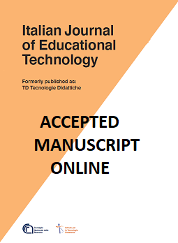 Italian Journal of Educational Technology -  On Line First section
